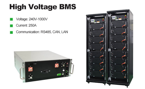 Enerji depolama sistemi için lLFP/NMC/LTO 250A 4U pil yönetim sistemi için GCE Yüksek Voltajlı BMS