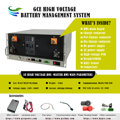 160S512V 400A Yüksek Voltajlı BMS Lityum BMS Pil Yönetim Sistemi BMS BESS UPS için Güneş LiFePo4 Lityum Pil ESS