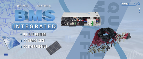 GCE 34S 108.8V 50A Lityum piller için sıcaklık sensörleri ve aşırı şarj koruması ile pil yönetim sistemi