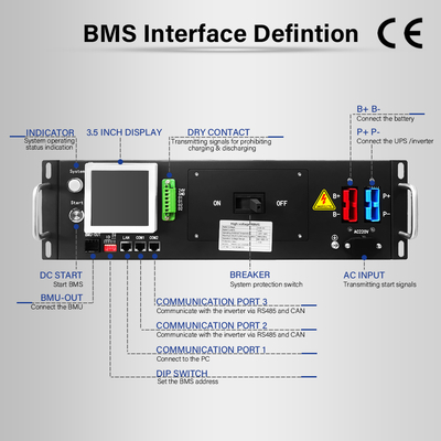 288V 125A Relay HV BMS 3U LFP NCM LTO Bataryası için son derece entegre