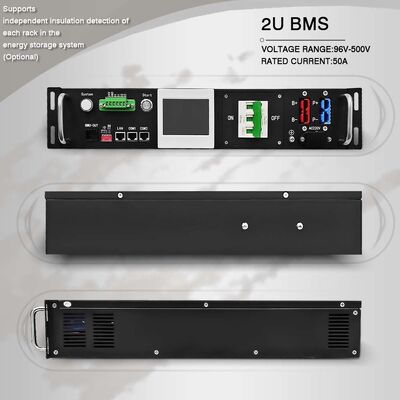 Yüksek Voltajlı Köle BMU 2U 19 inç Rak Hücre İzleme Birimi LiFePO4 BESS ESS CAN RS485 Aktif Pasif Denge BMS
