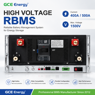 GCE Enerji Yüksek Voltajlı BMS 1500V MAX 500A / 400ABbatarya Yönetim Sistemi.