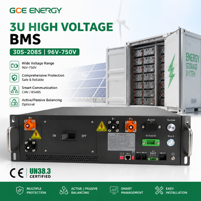 Yüksek Voltajlı BMS GCE Master Slave HV BMS 120S 144S 160S 192S 120V-750V 125A Güneş ESS BESS Enerji Depolama Sistemi için Lityum Pil Yönetim Sistemi