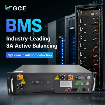 Güneş PV Depolama, UPS Yedekleme ve Mikro Ağı için 3U Yüksek Voltaj Rack BMS 176S 563.2V 125A Paralel İşlemi Destekler, Dış HMI, RS485/CAN/Ethernet, CE Sertifikalı