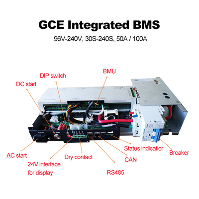 75S UPS Entegre BMS, 240V 50A Master Slave BMS Relay ile